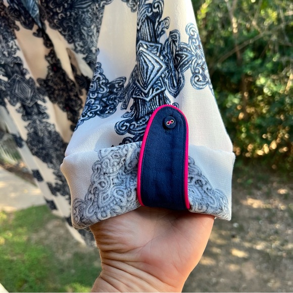 SOFT SURROUNDINGS viscose tunic. Convertible sleeves. Like new condition. - Picture 8 of 13